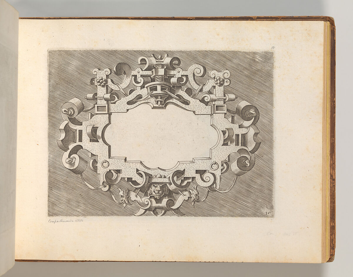 Targhe ed altri ornati di varie e capricciose invenzioni (Cartouches and other ornaments of various and capricious invention, page 21), After Hans Vredeman de Vries (Netherlandish, Leeuwarden 1527–1606 (?)  Antwerp (?)), Etching and engraving 