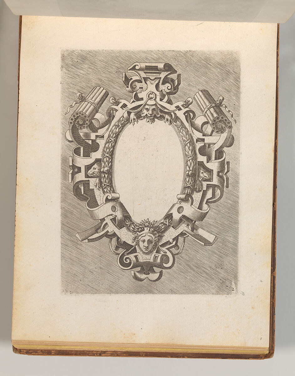 Targhe ed altri ornati di varie e capricciose invenzioni (Cartouches and other ornaments of various and capricious invention, page 22), After Hans Vredeman de Vries (Netherlandish, Leeuwarden 1527–1606 (?)  Antwerp (?)), Etching and engraving 