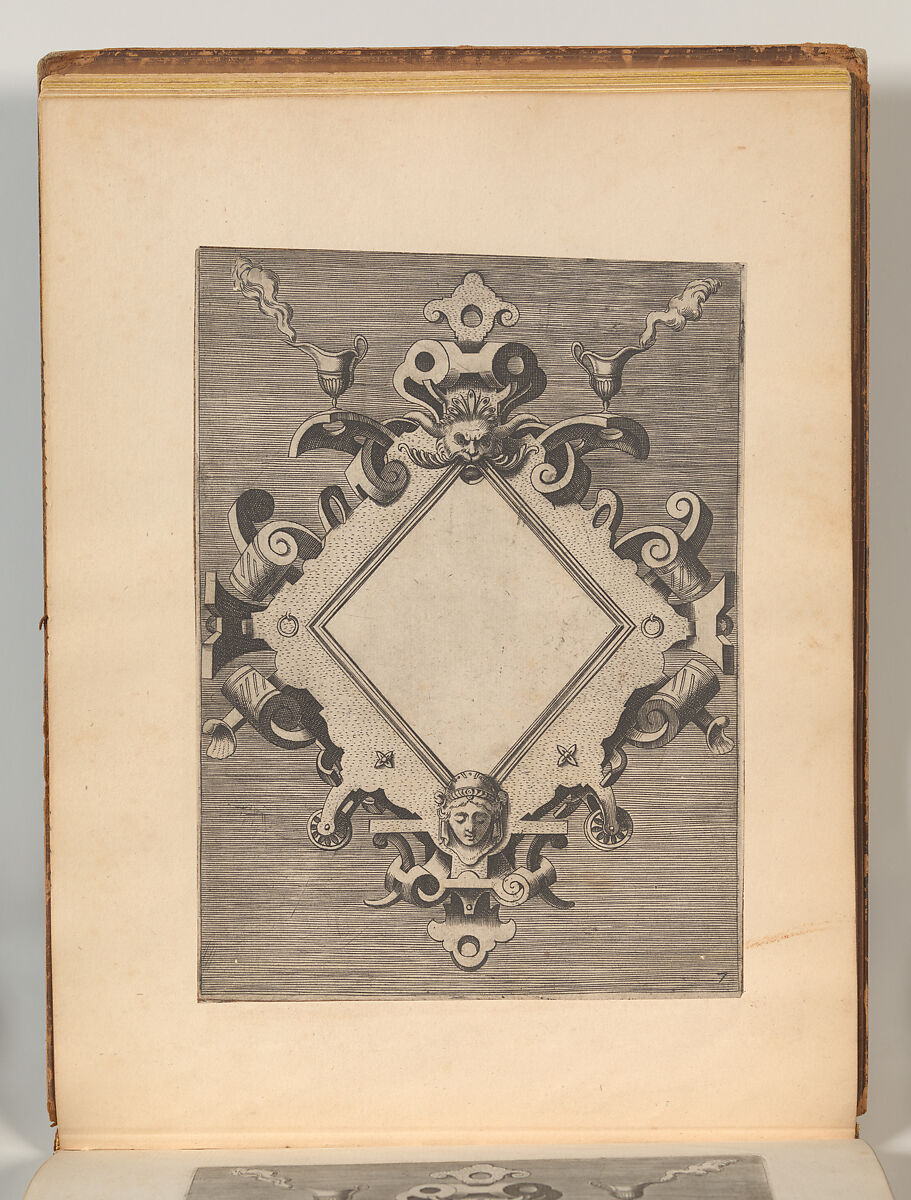 Targhe ed altri ornati di varie e capricciose invenzioni (Cartouches and other ornaments of various and capricious invention, page 23), After Hans Vredeman de Vries (Netherlandish, Leeuwarden 1527–1606 (?)  Antwerp (?)), Etching and engraving 