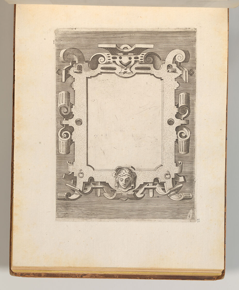 Targhe ed altri ornati di varie e capricciose invenzioni (Cartouches and other ornaments of various and capricious invention, page 27), After Hans Vredeman de Vries (Netherlandish, Leeuwarden 1527–1606 (?)  Antwerp (?)), Etching and engraving 
