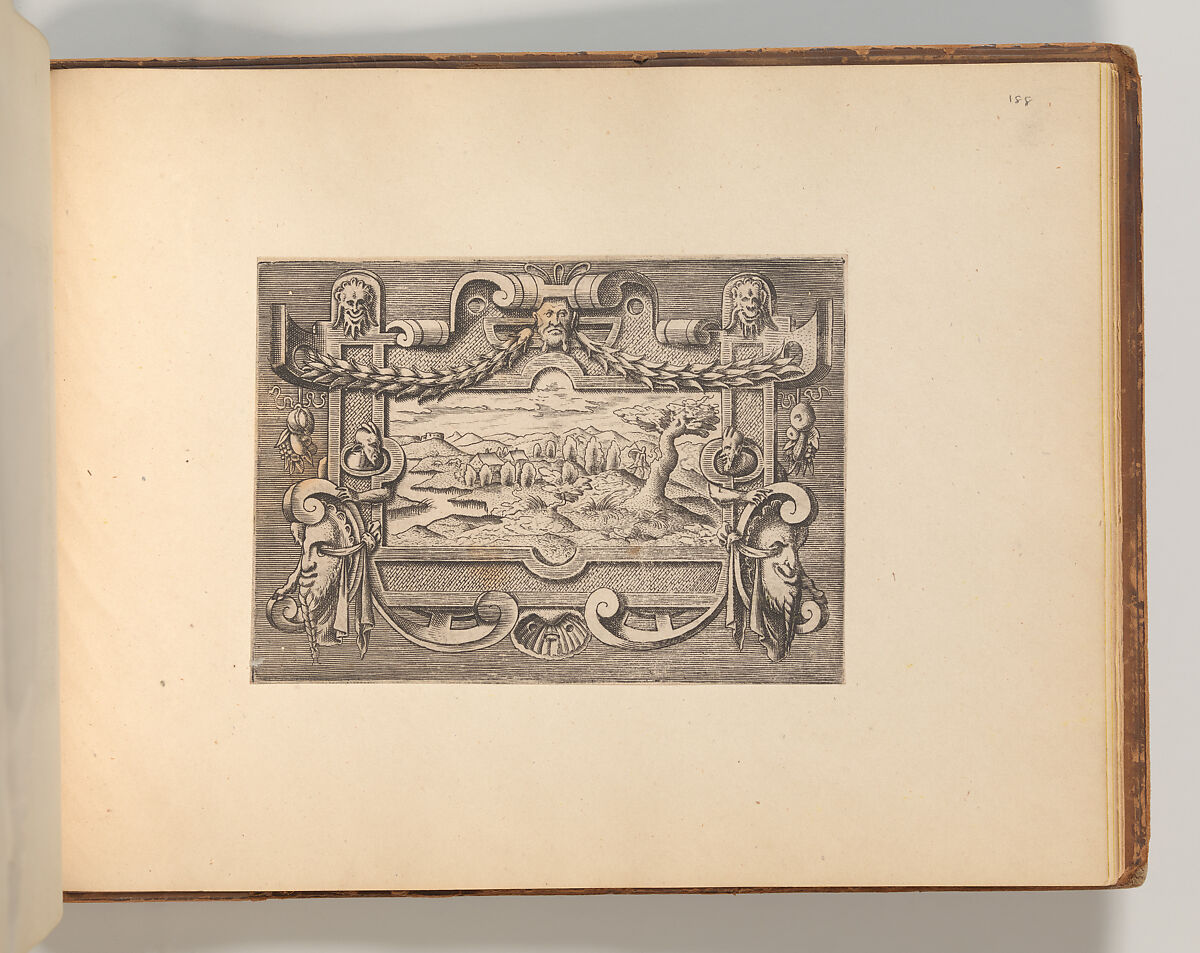 Series of Cartouches, in: Targhe ed altri ornati di varie e capricciose invenzioni (Cartouches and other ornaments of various and capricious invention, page 51), Associated with Cornelis Bos (Netherlandish, Hertogenbosch ca. 1510?–before 1556 Groningen), Engraving 