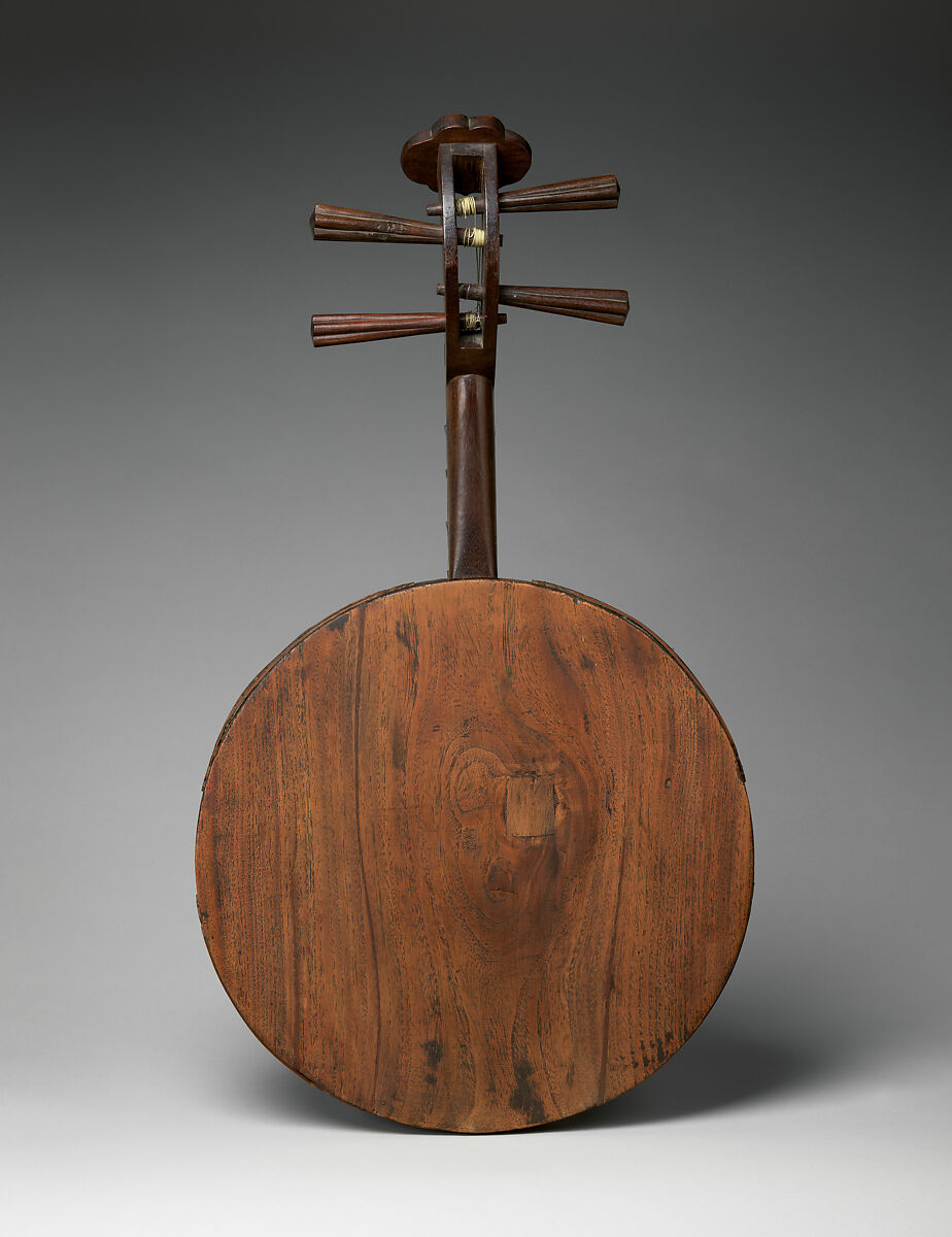 Gekkin, Wood, jade, horn, gut, reptile skin, Japanese