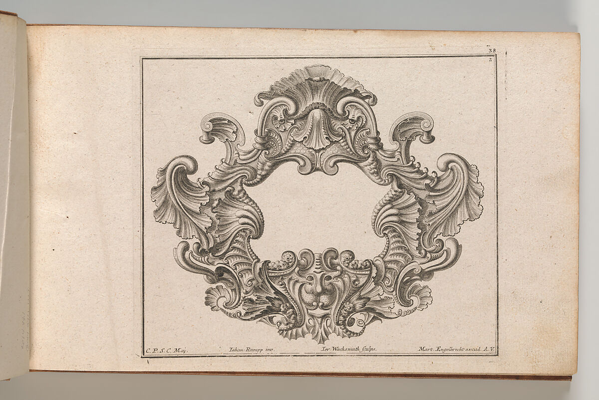Design for a Cartouche, Plate 2 from 'Neü inventierte sehr dienstiche Schilde oder Cartouches', Jeremias Wachsmuth (German, 1712–1771), Etching 