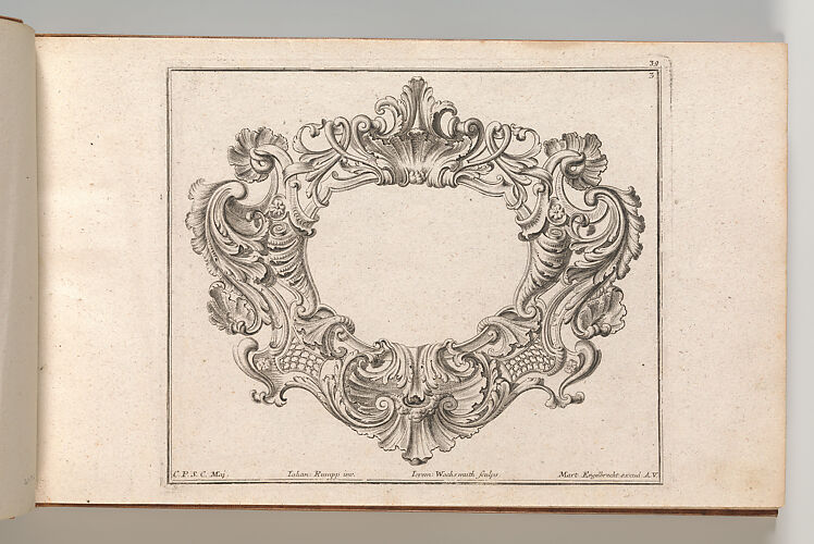 Design for a Cartouche, Plate 3 from 'Neü inventierte sehr dienstiche Schilde oder Cartouches'