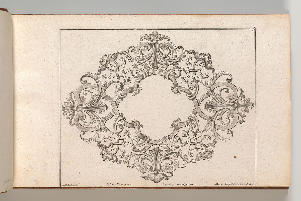 Design for a Cartouche, Plate 4 from 'Neü inventierte sehr dienstiche Schilde oder Cartouches', Jeremias Wachsmuth (German, 1712–1771), Etching 