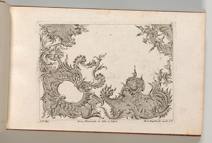 Design for a Ceiling Decoration, Plate 3 from 'Unterschiedliche neu inventierte Deken oder Plafond'