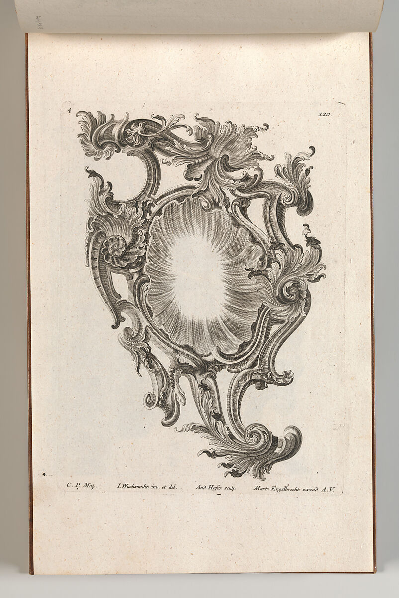 Design for a Cartouche, Plate 4 from 'Allerneueste Façon einiger Schild oder Cartouches', Andreas Hofer (Central European, active Augsburg ca. 1740–60), Etching 