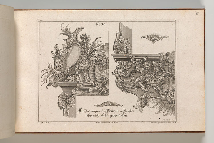 Suggestions for the Decoration of a Door and Window Frame, Plate 1 from 'Auβzierungen zu Thüren u. Fenster sehr nutzlich zu gebrauchen.'