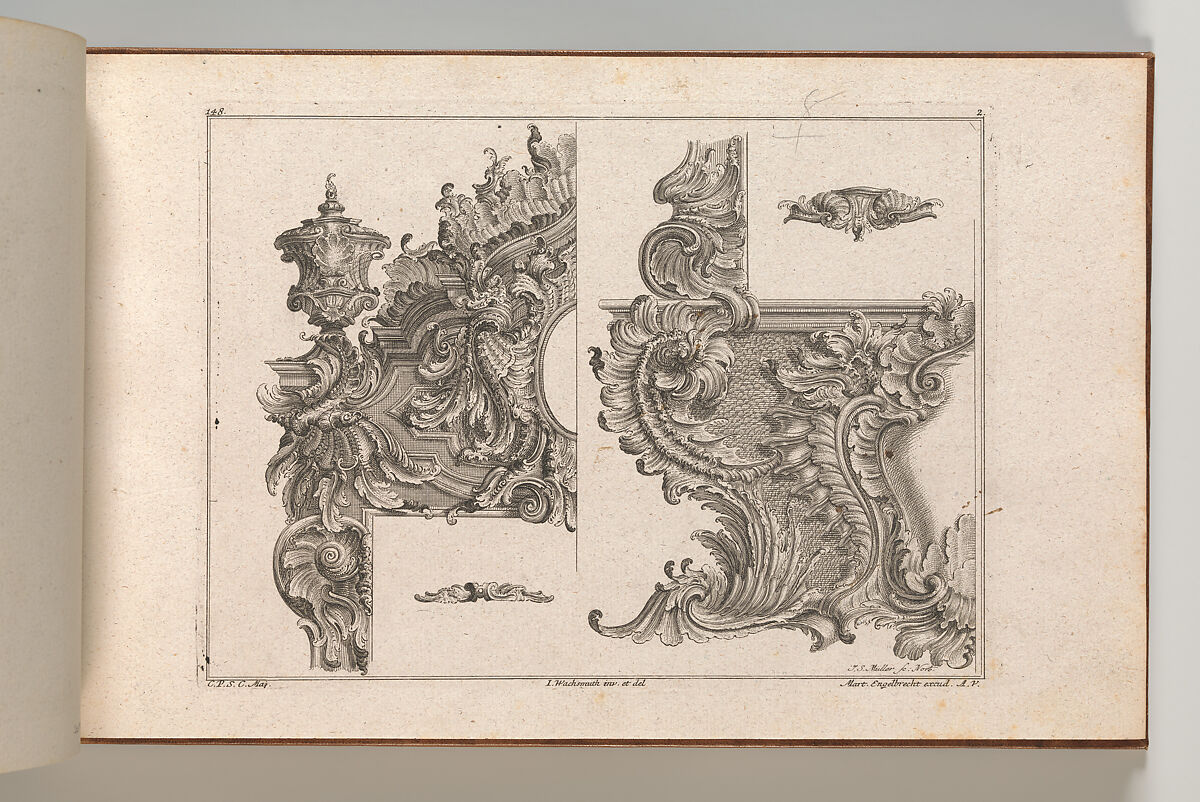 Suggestions for the Decoration of a Door and Window Frame, Plate 2 from 'Auβzierungen zu Thüren u. Fenster sehr nutzlich zu gebrauchen.', Johann Sebastian Müller (German, Nuremberg 1715–1790 London), Etching 