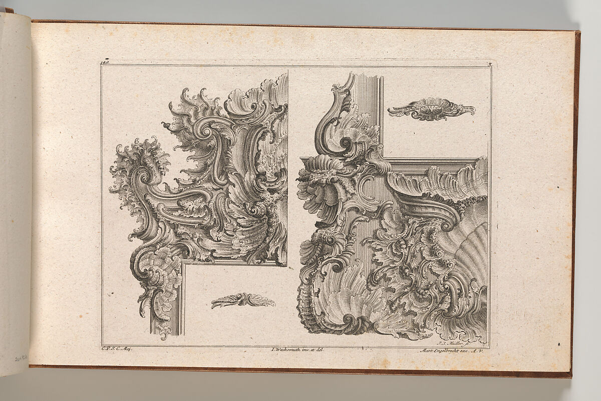 Suggestions for the Decoration of Frames, Plate 3 from 'Auβzierungen zu Thüren u. Fenster sehr nutzlich zu gebrauchen.', Johann Sebastian Müller (German, Nuremberg 1715–1790 London), Etching 