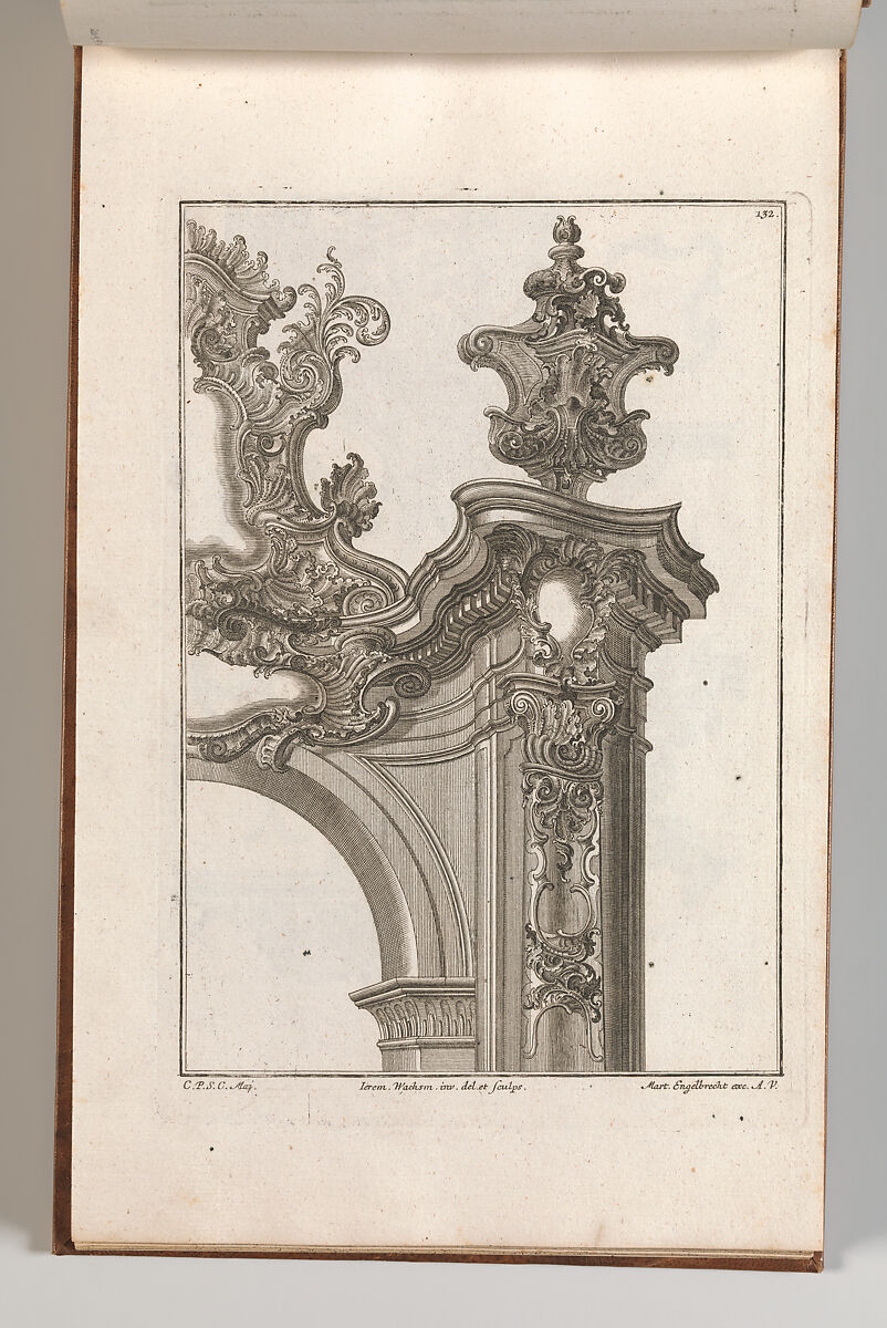 Suggestion for the Decoration of Top Right Side of Portal, Plate 4 from 'Allerneueste Façon von Auszierungen zu Portalen', Jeremias Wachsmuth (German, 1712–1771), Etching 