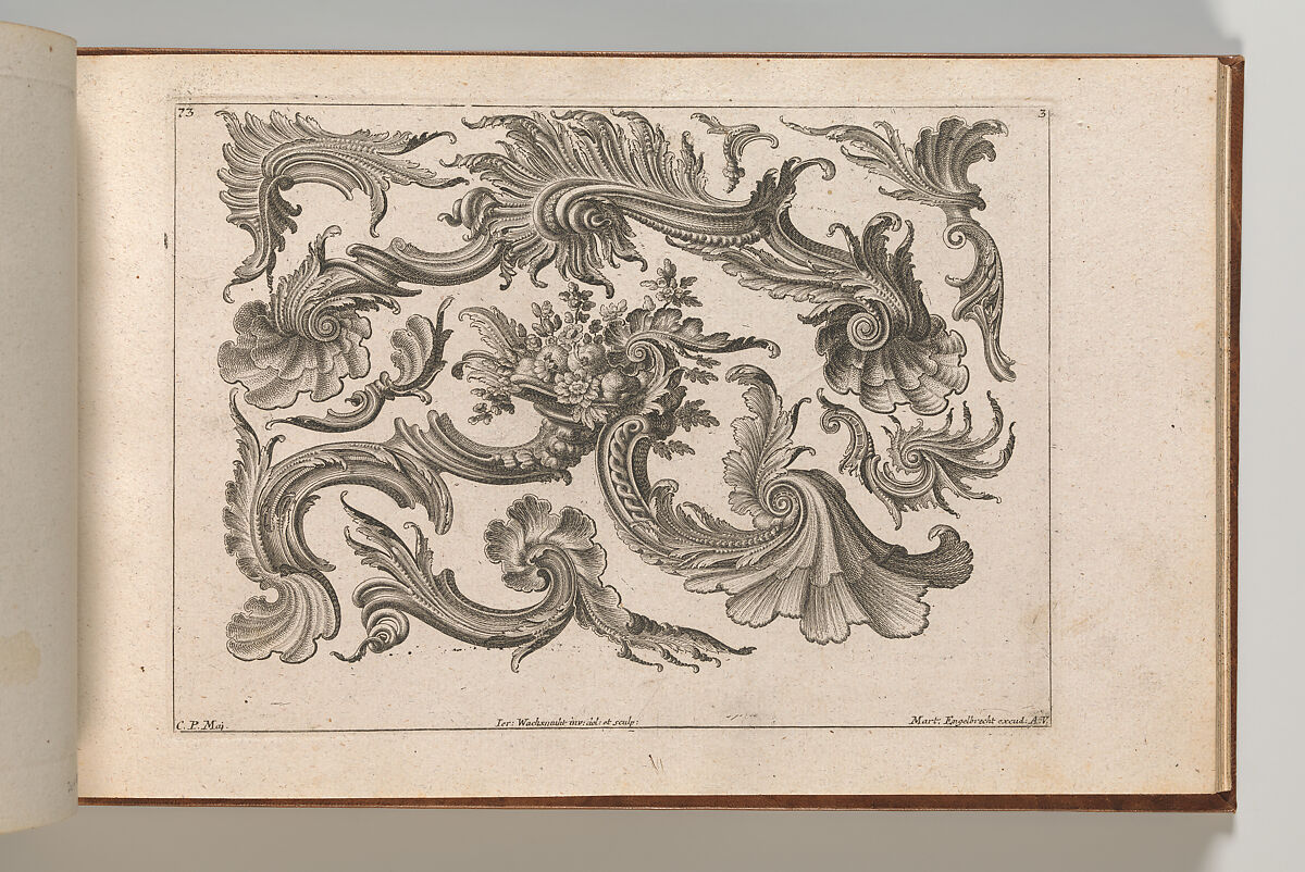 Various Designs for Rocaille Ornaments, Plate 3 from: 'Fortsezung von unterschielichen Auszierungen zu allerleij nüzlich anzuwenden', Jeremias Wachsmuth (German, 1712–1771), Etching 
