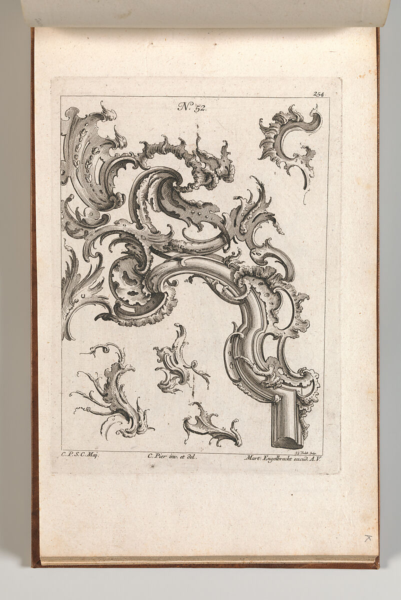 Various Designs for Rocaille Ornaments, Plate 1 from an Untitled Series of Rocaille Ornaments for Frames, Jacob Gottlieb Thelot (German, Augsburg 1708–1760 Augsburg), Etching 