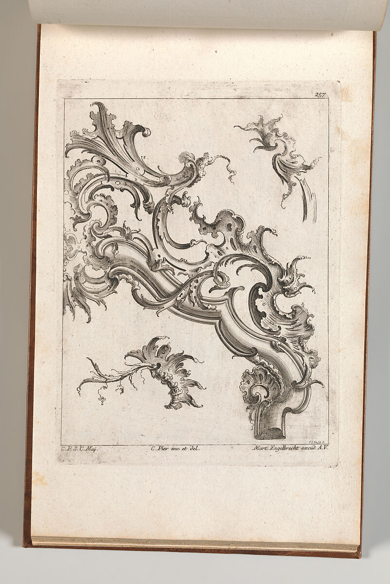 Various Designs for Rocaille Ornaments, Plate 4 from an Untitled Series of Rocaille Ornaments for Frames, Jacob Gottlieb Thelot (German, Augsburg 1708–1760 Augsburg), Etching 