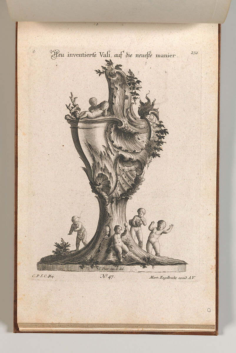 Design for a large Lidded Vase, Plate 1 from: 'Neu inventierte Vasi auf die neueste manier', Jacob Gottlieb Thelot (German, Augsburg 1708–1760 Augsburg), Etching 