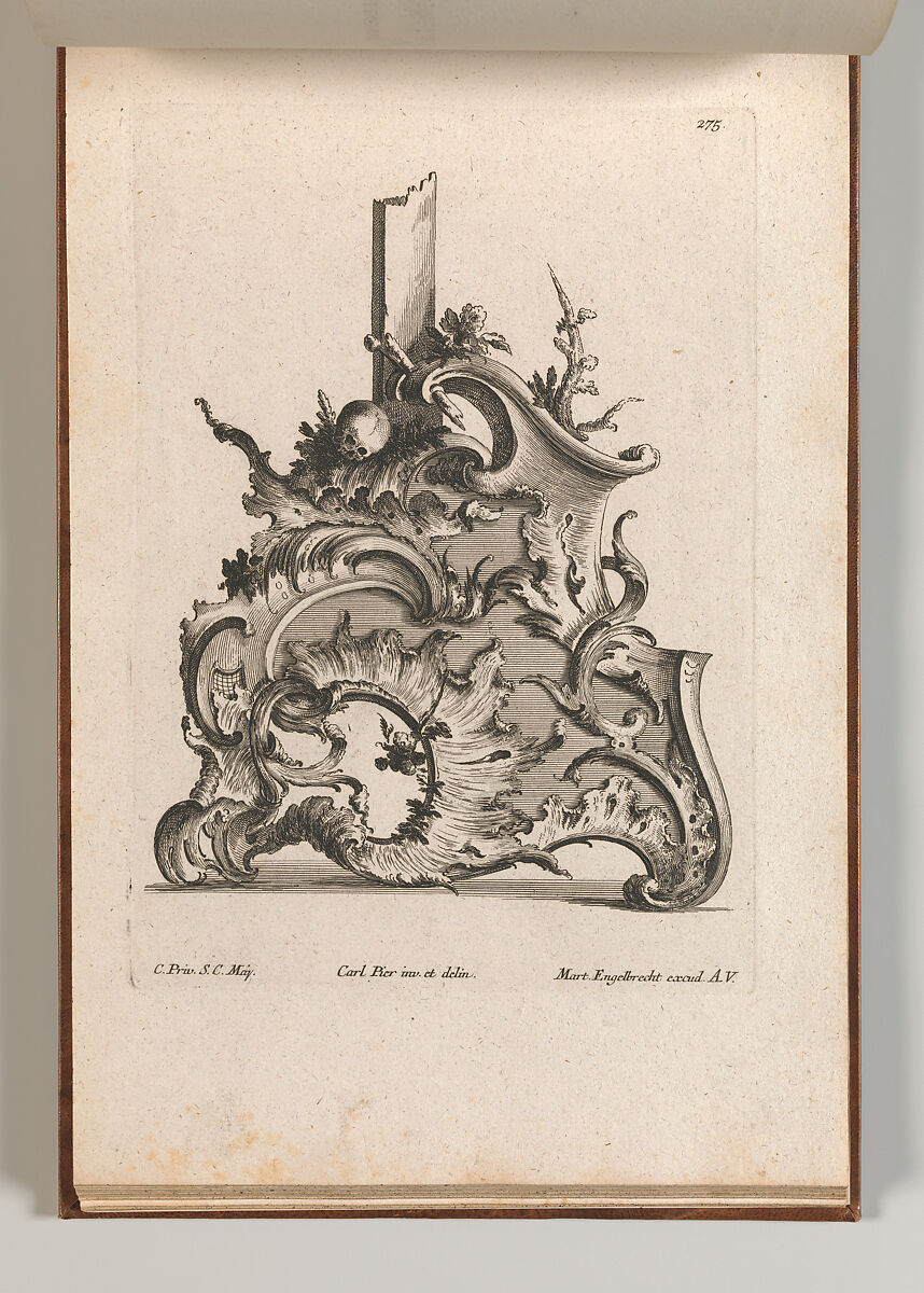 Design for the Base of a Crucifix, Plate 2 from: 'Neü inventierte Crucifix= Stöcke', Jacob Gottlieb Thelot (German, Augsburg 1708–1760 Augsburg), Etching 
