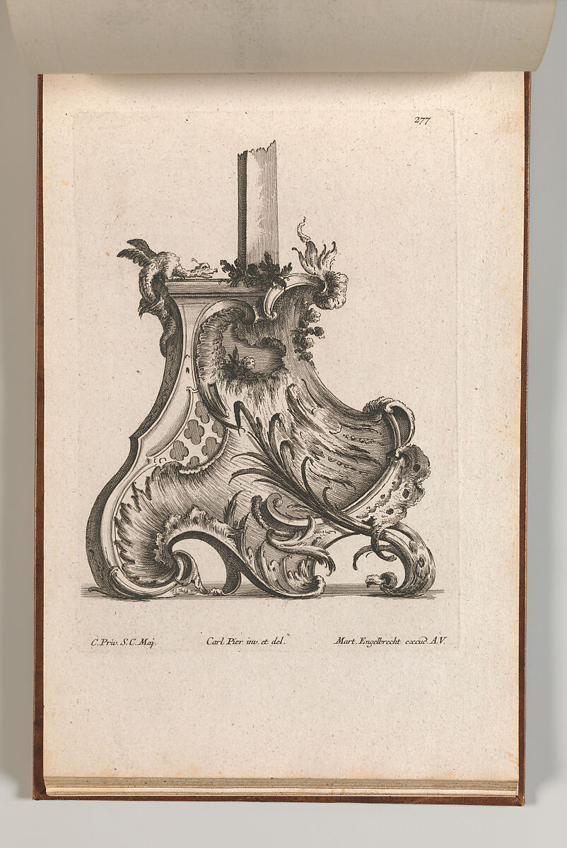 Design for the Base of a Crucifix, Plate 4 from: 'Neü inventierte Crucifix= Stöcke', Jacob Gottlieb Thelot (German, Augsburg 1708–1760 Augsburg), Etching 