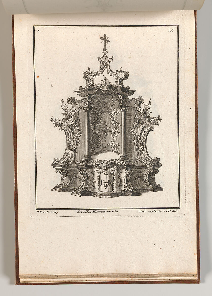 Design for a Tabernacle, Plate 2 from the series 'Tabernacle', Franz Xavier Habermann (German, Habelschwerdt, Glatz 1721–1796 Augsburg), Etching 
