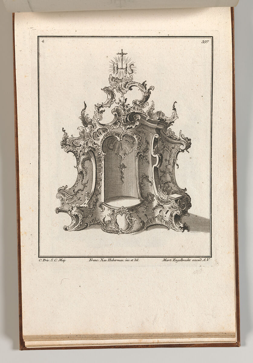 Design for a Tabernacle, Plate 4 from the series 'Tabernacle', Franz Xavier Habermann (German, Habelschwerdt, Glatz 1721–1796 Augsburg), Etching 