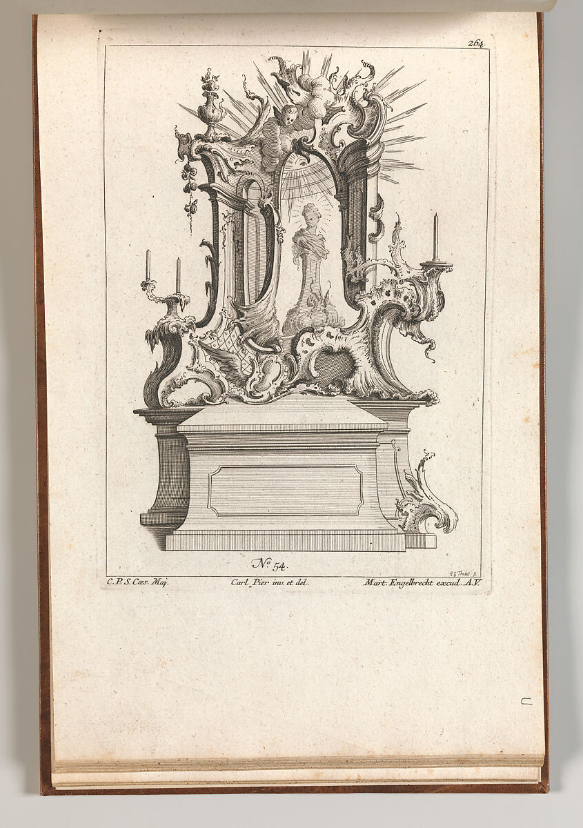 Design for an Altar, Plate 1 from an Untitled Series of Designs for Altars, Jacob Gottlieb Thelot (German, Augsburg 1708–1760 Augsburg), Etching 