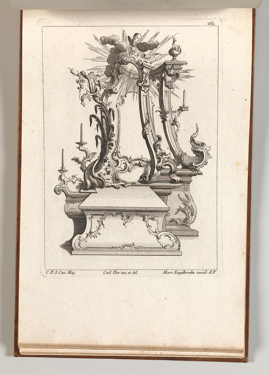 Design for an Altar, Plate 2 from an Untitled Series of Designs for Altars, Jacob Gottlieb Thelot (German, Augsburg 1708–1760 Augsburg), Etching 