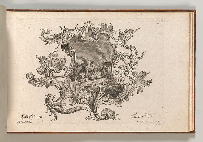 Design for a Cartouche, Plate 6 from 'Neu Inventierte auf die artigste Facon Sehr nutzliche Schild.'
