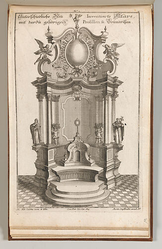 Design for a Monumental Altar, Plate a from 'Unterschiedliche Neu Inventierte Altäre mit darzu gehörigen Profillen u. Grundrißen.'
