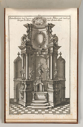 Design for a Monumental Altar, Plate c from 'Unterschiedliche Neu Inventierte Altäre mit darzu gehörigen Profillen u. Grundrißen.'