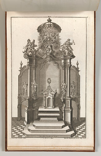 Design for a Monumental Altar, Plate d from 'Unterschiedliche Neu Inventierte Altäre mit darzu gehörigen Profillen u. Grundrißen.'