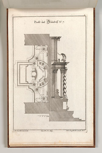 Floorplan and Side View of an Altar, Plate g (2) from 'Unterschiedliche Neu Inventierte Altäre mit darzu gehörigen Profillen u. Grundrißen.'