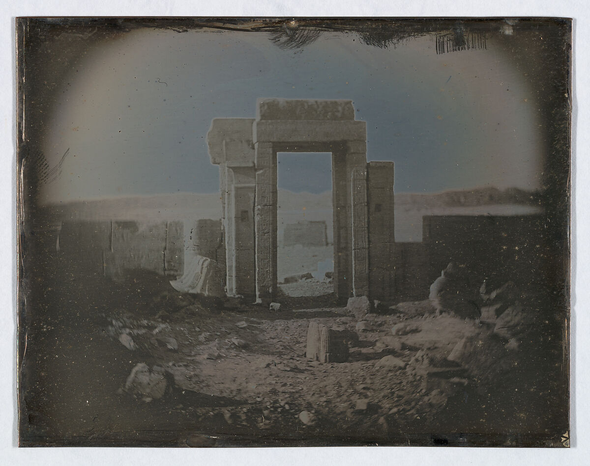 Temple of Horus, Edfu (167. ? Temple.), Joseph-Philibert Girault de Prangey (French, 1804–1892), Daguerreotype 