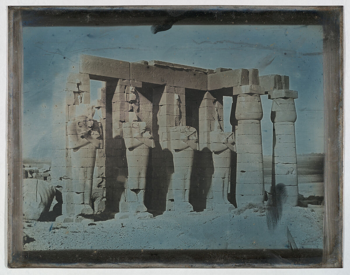Ramesseum, Thebes (201. Thèbes. 1844. 202 Rhamséion.), Joseph-Philibert Girault de Prangey  French, Daguerreotype