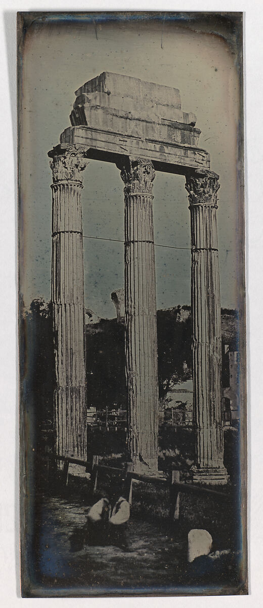 Northwest Facade, Temple of Castor and Pollux, Rome (12. Rome. 1842. Graecostasis. faç. N.O.), Joseph-Philibert Girault de Prangey  French, Daguerreotype