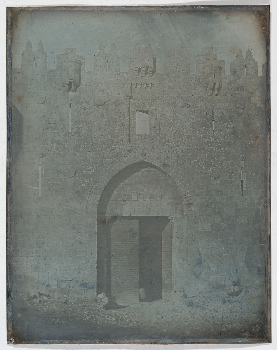 Damascus Gate, Jerusalem (208. Atlit. Syrie Chapelle. [sic]), Joseph-Philibert Girault de Prangey (French, 1804–1892), Daguerreotype 