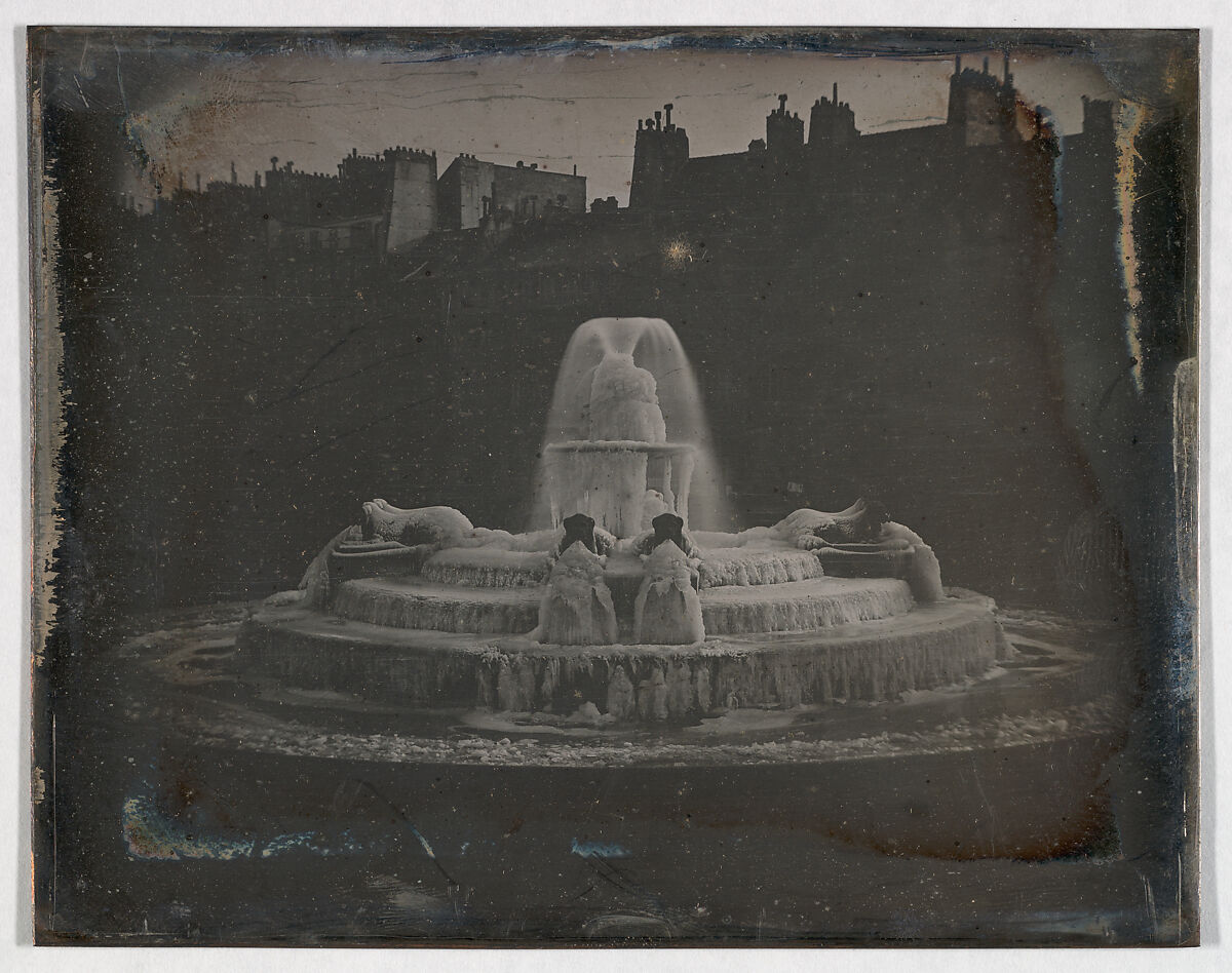 Fountain, Place du Château d’Eau, Paris, Joseph-Philibert Girault de Prangey (French, 1804–1892), Daguerreotype 