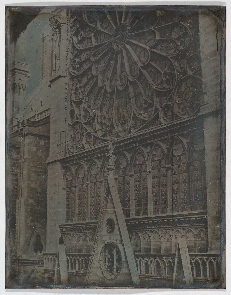 Rose Window, Notre-Dame Cathedral, Paris (277. Troyes. 1841. Cathedrale. Gde. Rose. Fichot-Paris [sic]), Joseph-Philibert Girault de Prangey (French, 1804–1892), Daguerreotype 