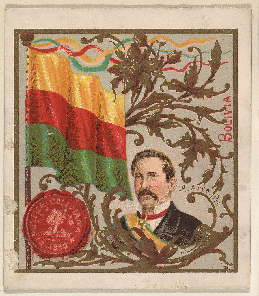 Bolivia, from the International Cards series (N238), issued by Kinney Bros., Issued by Kinney Brothers Tobacco Company, Commercial color lithograph 