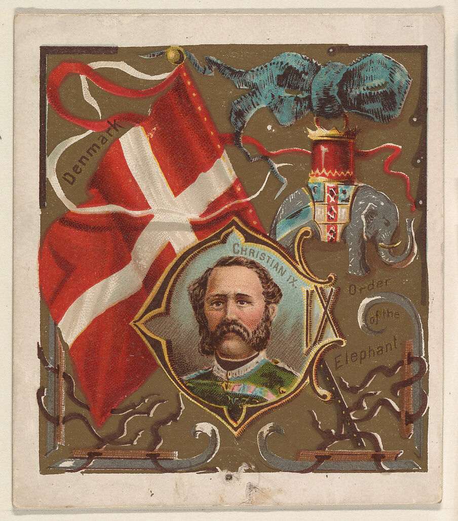 Denmark, from the International Cards series (N238), issued by Kinney Bros., Issued by Kinney Brothers Tobacco Company, Commercial color lithograph 