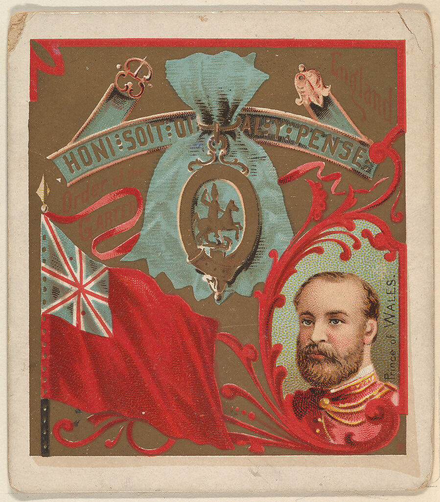 England, from the International Cards series (N238), issued by Kinney Bros., Issued by Kinney Brothers Tobacco Company, Commercial color lithograph 
