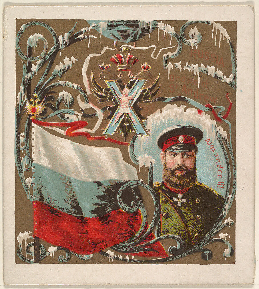 Russia, from the International Cards series (N238), issued by Kinney Bros., Issued by Kinney Brothers Tobacco Company, Commercial color lithograph 