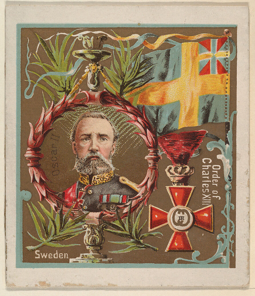 Sweden, from the International Cards series (N238), issued by Kinney Bros., Issued by Kinney Brothers Tobacco Company, Commercial color lithograph 