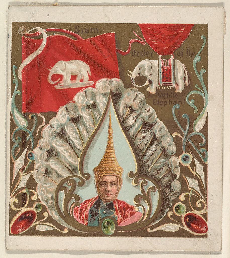 Siam, from the International Cards series (N238), issued by Kinney Bros., Issued by Kinney Brothers Tobacco Company, Commercial color lithograph 