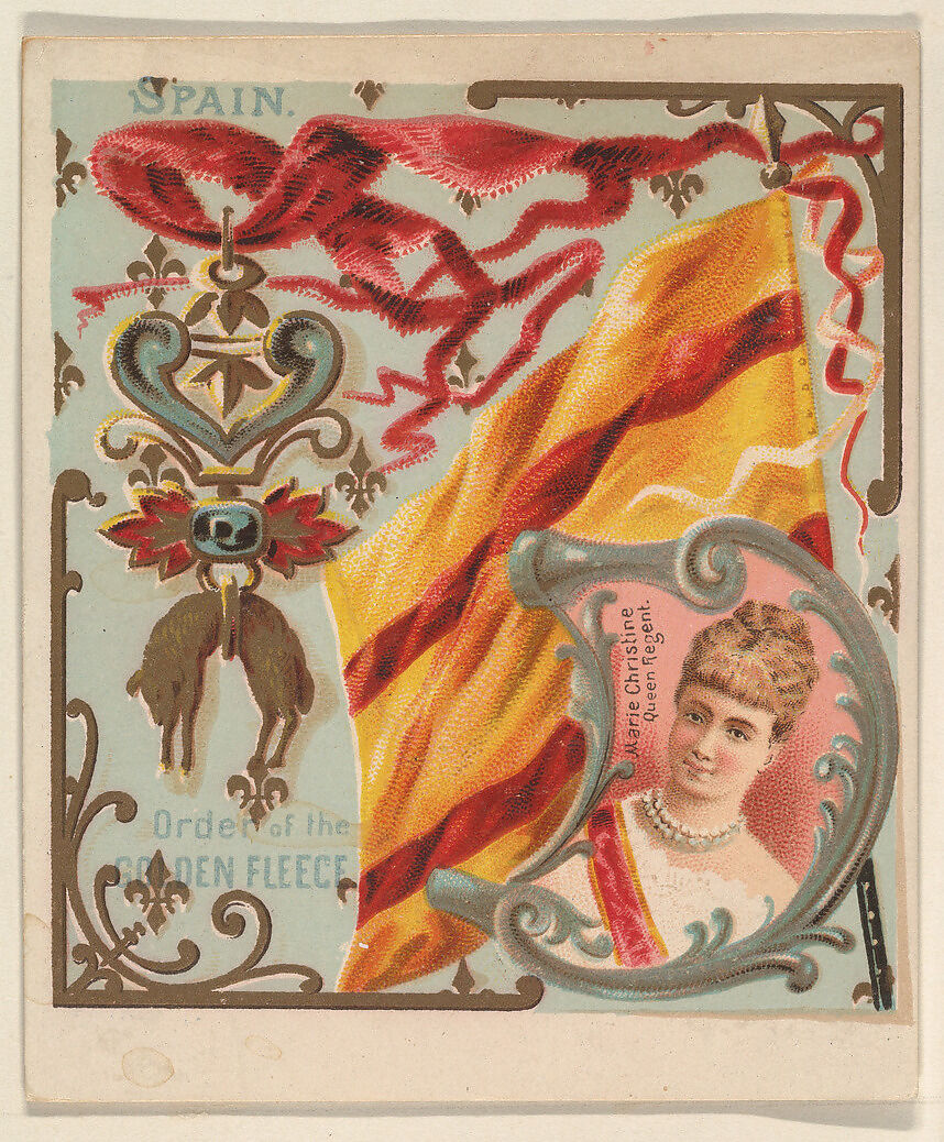 Spain, from the International Cards series (N238), issued by Kinney Bros., Issued by Kinney Brothers Tobacco Company, Commercial color lithograph 