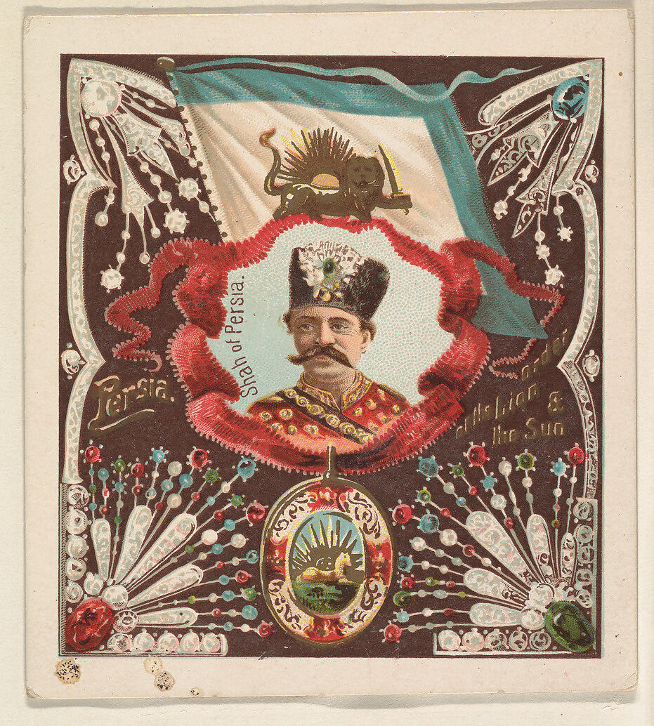 Persia, from the International Cards series (N238), issued by Kinney Bros., Issued by Kinney Brothers Tobacco Company, Commercial color lithograph 