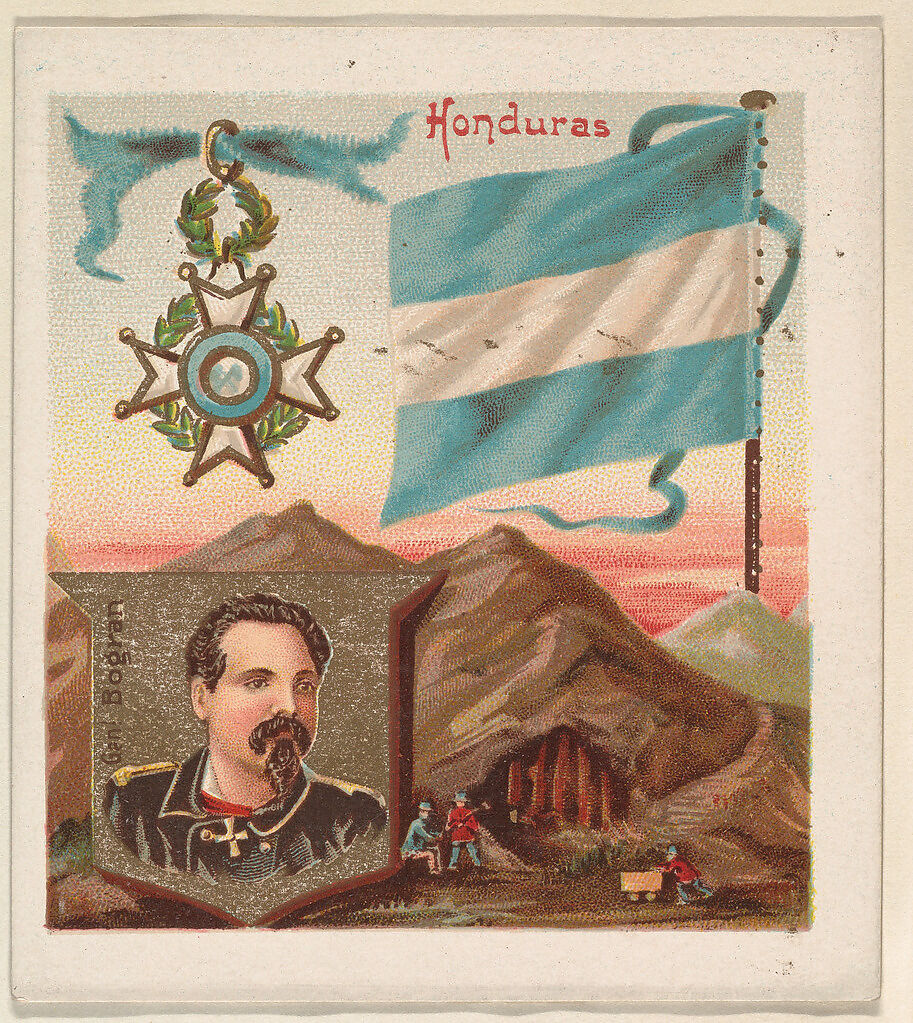 Honduras, from the International Cards series (N238), issued by Kinney Bros., Issued by Kinney Brothers Tobacco Company, Commercial color lithograph 