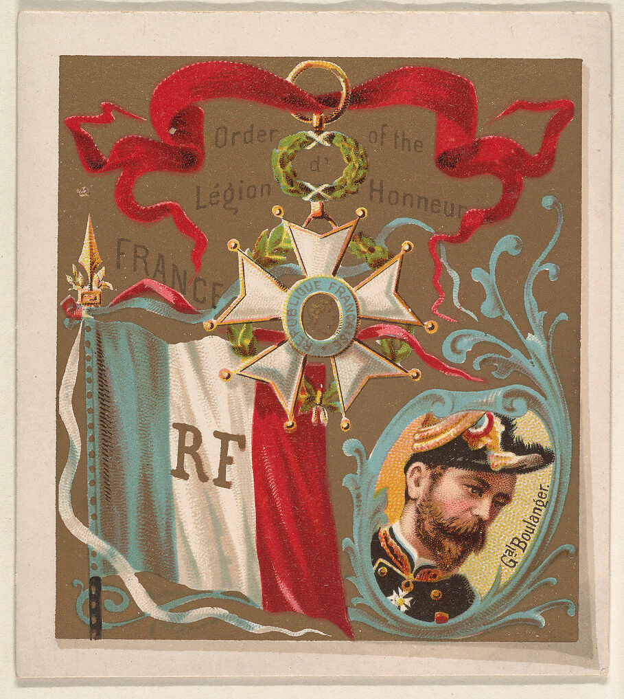 France, from the International Cards series (N238), issued by Kinney Bros., Issued by Kinney Brothers Tobacco Company, Commercial color lithograph 