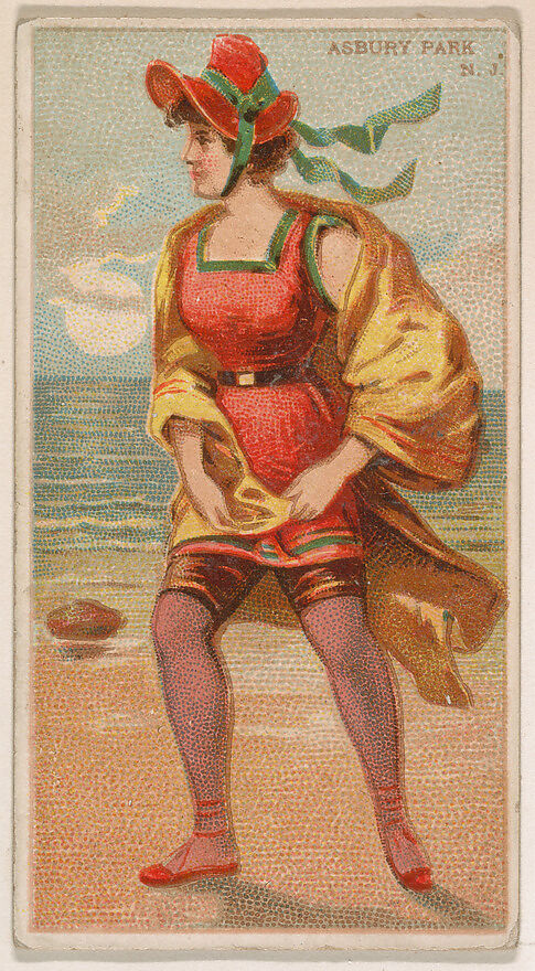 Asbury Park, New Jersey, from the Surf Beauties series (N232), issued by Kinney Bros., Issued by Kinney Brothers Tobacco Company, Commercial color lithograph 
