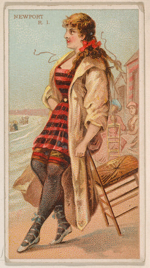 Newport, Rhode Island, from the Surf Beauties series (N232), issued by Kinney Bros., Issued by Kinney Brothers Tobacco Company, Commercial color lithograph 