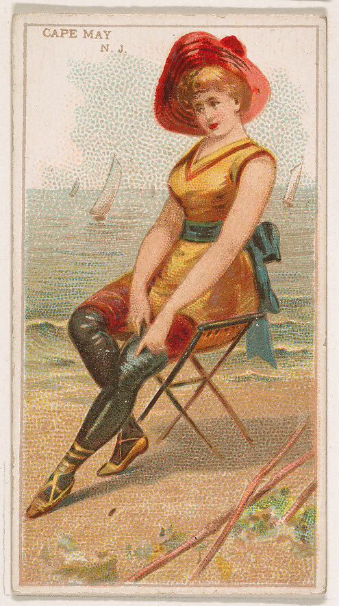 Cape May, New Jersey, from the Surf Beauties series (N232), issued by Kinney Bros., Issued by Kinney Brothers Tobacco Company, Commercial color lithograph 