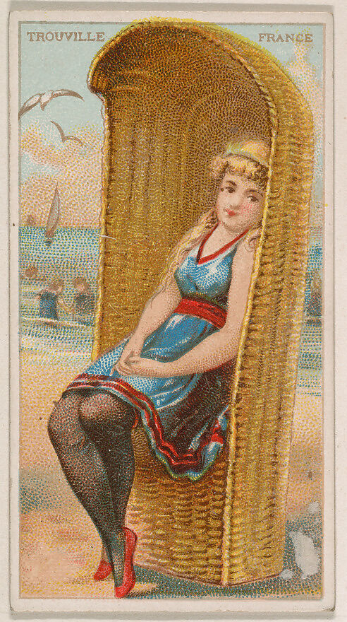 Trouville, France, from the Surf Beauties series (N232), issued by Kinney Bros., Issued by Kinney Brothers Tobacco Company, Commercial color lithograph 
